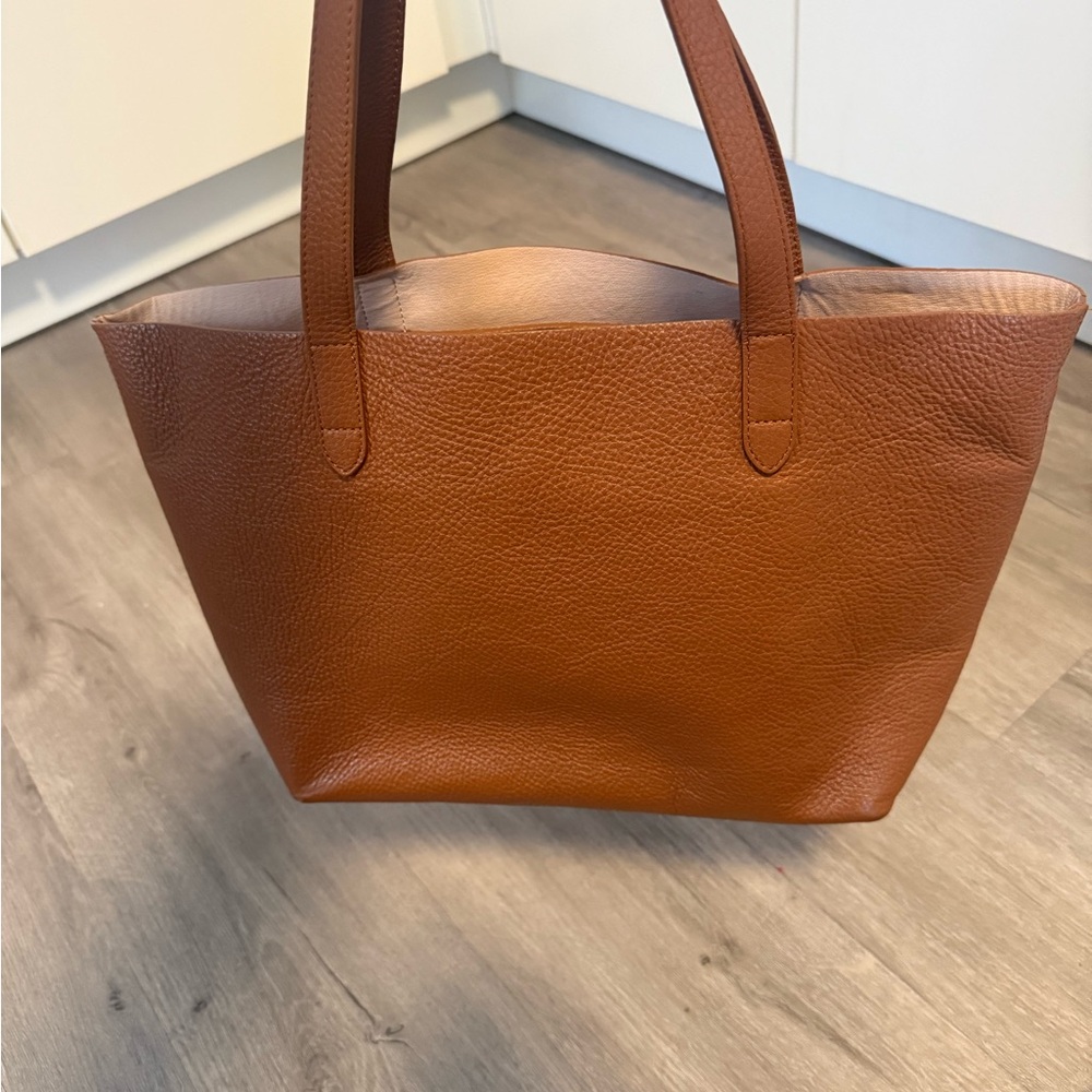 Cuyana Brown Leather Tote Bag